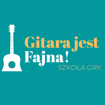 logo szkoły gry na gitarze Gitara jest fajna
